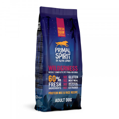 PRIMAL SPIRIT Wilderness 60% Mięsa Wieprzowina i Kurczak - półwilgotna karma dla psa - 12kg - Galeria zdjęcie 1