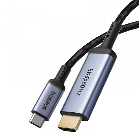 Kabel Baseus High Definition USB C-HDMI 8K 1,5m (czarny) - Galeria zdjęcie 3