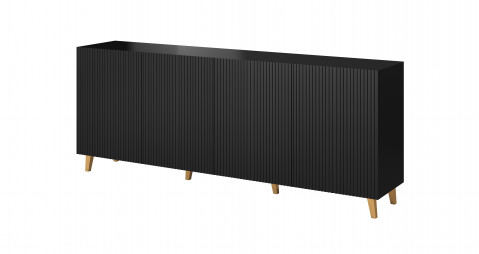 Komoda PAFOS 200x40x82 czarny mat - Galeria zdjęcie 1