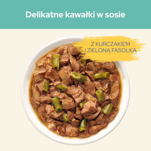 Purina Cat Chow Hairball z kurczakiem i zieloną fasolką w sosie - mokra karma dla kota - 85 g - Galeria zdjęcie 4