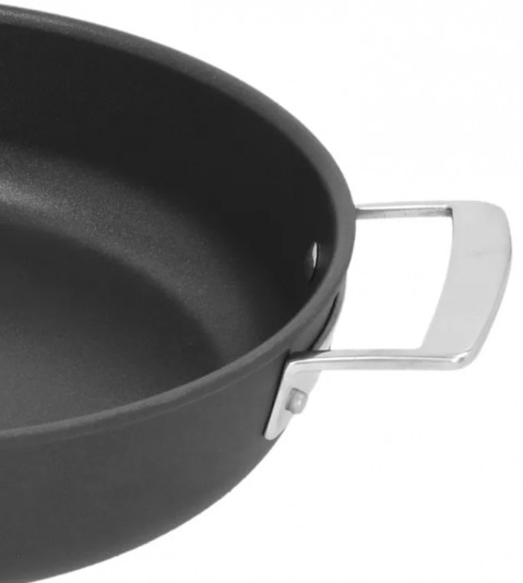 Głęboka patelnia tytanowa z 2 uchwytami i pokrywką DEMEYERE Alu Pro 5 40851-176-0 - 28 cm - Galeria zdjęcie 3