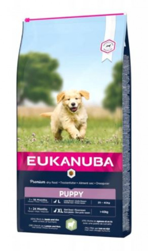EUKANUBA Puppy & Junior rich in Lamb & Rice - sucha karma dla szczeniąt - 12kg - Galeria zdjęcie 1