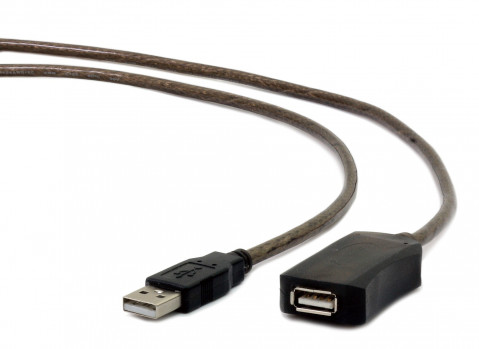 Gembird kabel usb 2.0 am-af aktywny 5m czarny uae-01-5m - Galeria zdjęcie 1