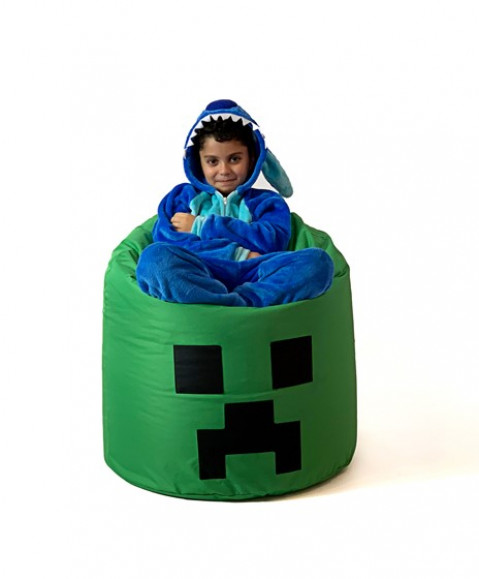 Pufa worek sako MINECRAFT zielony XXL 110x90 - Galeria zdjęcie 1