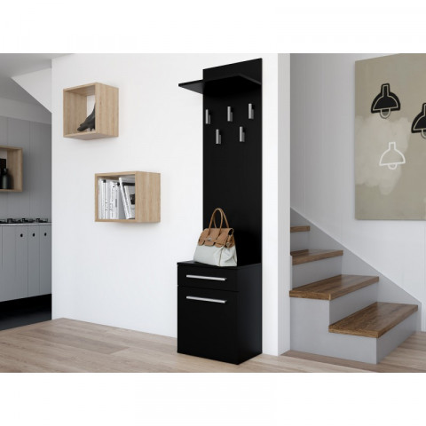 WIESZAK SZAFKA NA BUTY DUO CZERŃ MAT - Galeria zdjęcie 2