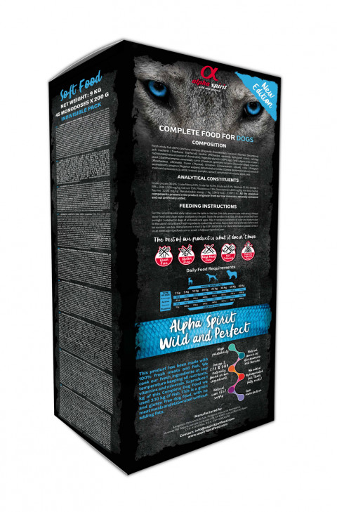 ALPHA SPIRIT Soft Food Wild fish - półwilgotna karma dla psa - 9kg - Galeria zdjęcie 2