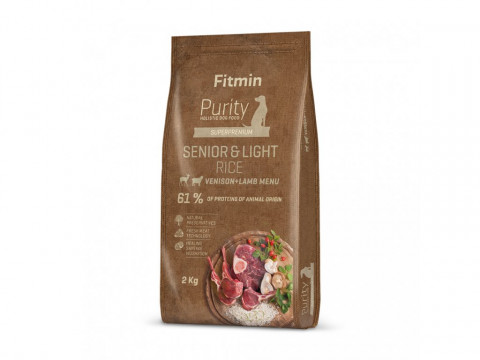FITMIN Purity Rice Senior & Light Venison - sucha karma dla psa - 2kg - Galeria zdjęcie 1