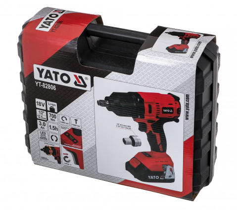 Klucz udarowy bezszczotk. 1/2" 700Nm YATO YT-82806 - Galeria zdjęcie 5