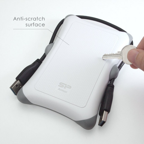 Dysk zewnętrzny HDD Silicon Power Armor A30 (1TB; 2.5"; USB 3.2; 5400 obr/min; White; SP010TBPHDA30S3W) - Galeria zdjęcie 2