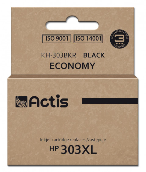Actis KH-303BKR Tusz do drukarki HP, zamiennik HP 303XL T6N04AE; Premium; 20ml; 600 stron; czarny. - Galeria zdjęcie 1