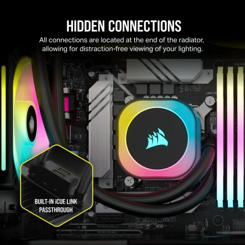 Chłodzenie wodne Corsair iCUE LINK H100i RGB Black - Galeria zdjęcie 11