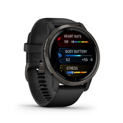 Zegarek Garmin Venu 2 (45 mm) Slate Stainless Steel Bezel / Black Case / Silicone Band - Galeria zdjęcie 56