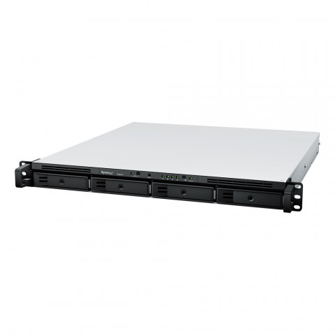 NAS Synology RS822+; 1U RACK; 4x (3.5" SATA HDD/2.5" SATA SSD); AMD Ryzen V1500B; 2 GB DDR4 ECC SODIMM (max. 32GB), 4x 1GbE RJ-45 - Galeria zdjęcie 2