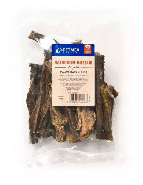 PETMEX Żwacz barani - przysmak dla psa - 200g - Galeria zdjęcie 1