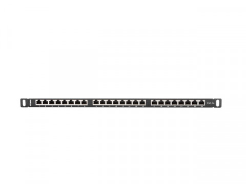 LANBERG PATCH PANEL 24 PORT 0.5U KAT.5E FTP CZARNY - Galeria zdjęcie 3