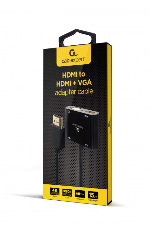 GEMBIRD ADAPTER HDMI - HDMI + VGA + AUDIO I ZASILA - Galeria zdjęcie 10