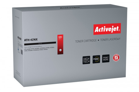 Activejet ATH-42NX Toner do drukarki HP, Zamiennik HP 42X Q5942X; Supreme; 20000 stron; czarny. - Galeria zdjęcie 1