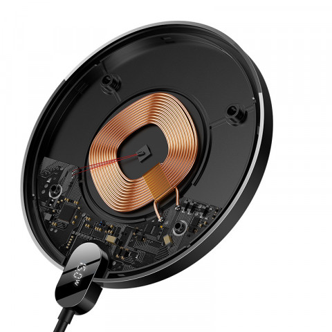 BASEUS ŁADOWARKA INDUKCYJNA LED 15W (CZARNA) - Galeria zdjęcie 5