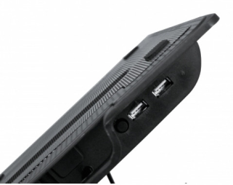 VAKOSS PODSTAWKA CHŁODZĄCA POD NOTEBOOKA 17",1 WENTYLATOR, LED, REGULACJA WYSOKOŚCI, LF-1860AL CZARNA - Galeria zdjęcie 8