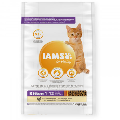IAMS for Vitality ze świeżym kurczakiem 10kg kocięta - Galeria zdjęcie 1