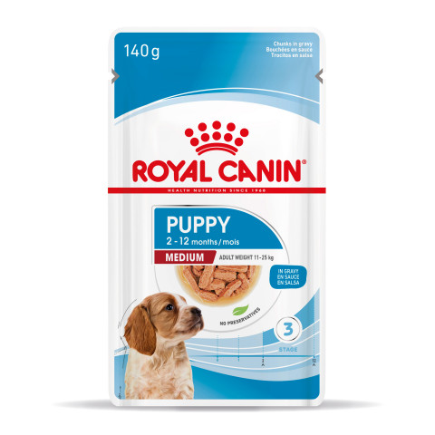 ROYAL CANIN SHN Medium Puppy w sosie - mokra karma dla szczeniąt - 10X140g - Galeria zdjęcie 3