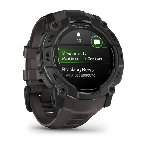 Zegarek Garmin Instinct 3 – 50 mm AMOLED Black met charcoal band - Galeria zdjęcie 2