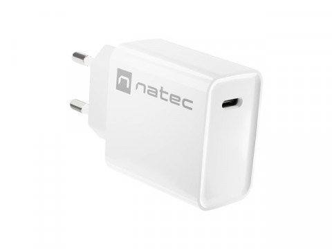 NATEC ŁADOWARKA SIECIOWA RIBERA USB-C 20W PD BIAŁA - Galeria zdjęcie 1