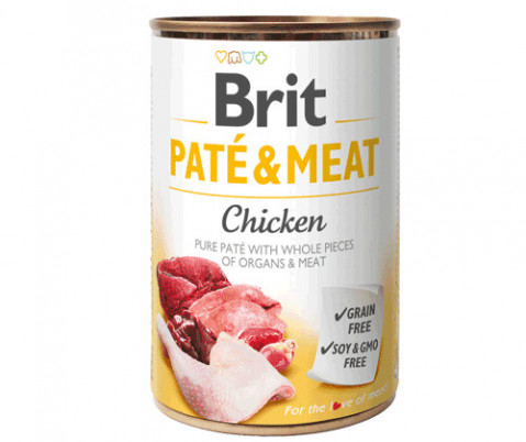 BRIT PATÉ & MEAT z kurczakiem - mokra karma dla psa - puszka - 400 g - Galeria zdjęcie 1