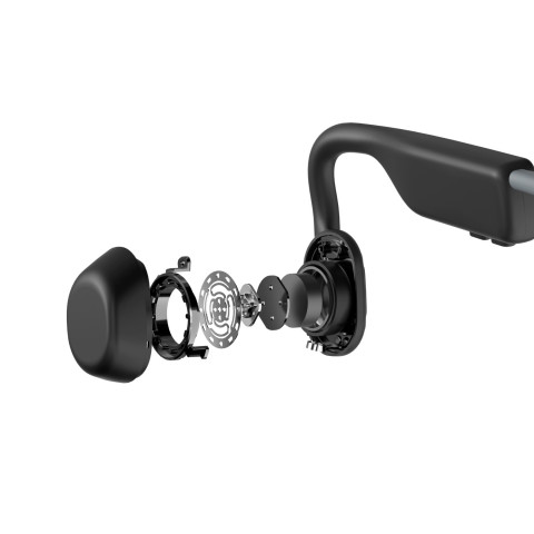 Słuchawki bezprzewodowe kostne Shokz OpenMove USB-C szare - Galeria zdjęcie 3