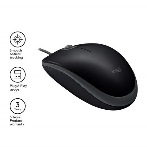 MYSZ LOGITECH B110 Black - Galeria zdjęcie 6