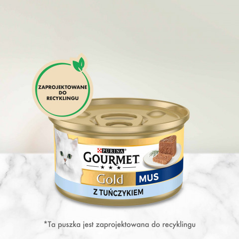 GOURMET GOLD Mus z tuńczykiem - mokra karma dla kota - puszka - 12x85g - Galeria zdjęcie 4