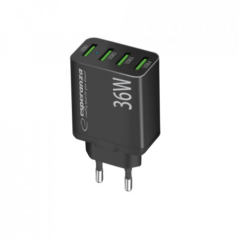 ESPERANZA ŁADOWARKA SIECIOWA 36W 4XUSB-A EZC107K - Galeria zdjęcie 4
