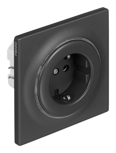 FIBARO Gniazdo Walli Outlet type F FGWOF-011 antracyt - Galeria zdjęcie 5