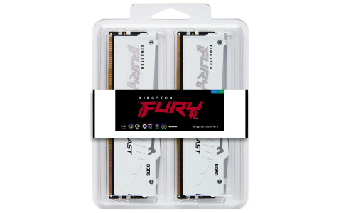 KINGSTON DDR5 32GB 6000MT/s CL36 DIMM (Kit of 2) FURY Beast White RGB EXPO - Galeria zdjęcie 5
