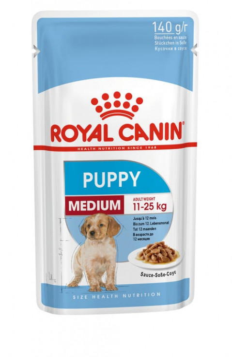 ROYAL CANIN SHN Medium Puppy w sosie - mokra karma dla szczeniąt - 10X140g - Galeria zdjęcie 2