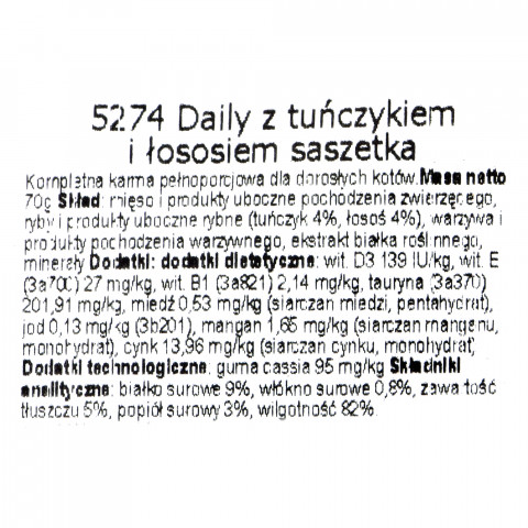 ALMO NATURE Daily Menu Tuńczyk z łososiem - mokra karma dla kota - saszetka 70 g - Galeria zdjęcie 2