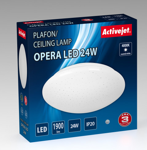 Nowoczesny plafon sufitowy LED Activejet OPERA 24W - Galeria zdjęcie 2