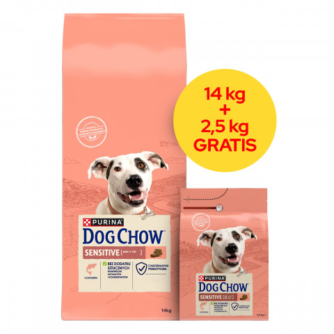 PURINA Dog Chow Sensitive Łosoś - sucha karma dla psa - 14 + 2,5kg - Galeria zdjęcie 1