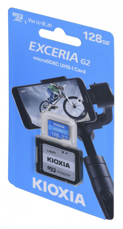 KIOXIA 128GB microSD KIOXIA Exceria (gen 2) UHS I U3 V30 with adapter - Galeria zdjęcie 2