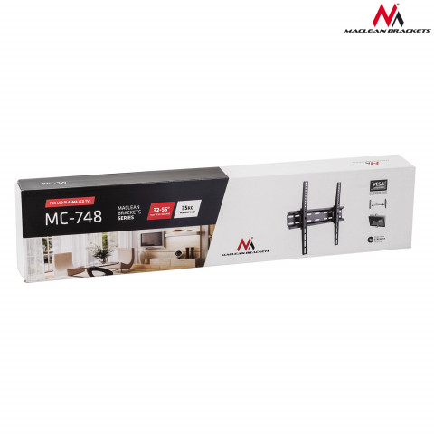 Maclean MC-748 Uchwyt do TV lub monitora 32-55"czarny max vesa400x400 35kg - Galeria zdjęcie 3