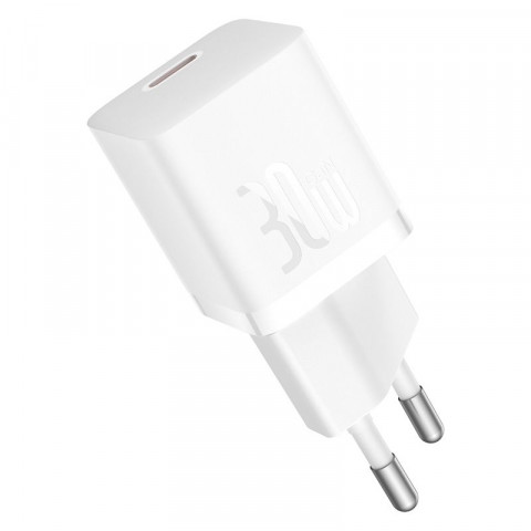 Ładowarka Baseus GaN5 mini 1C 30W EU+kabel USB-C (moon white) - Galeria zdjęcie 5