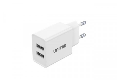 UNITEK ŁADOWARKA 2X USB-A, 12W, BIAŁA, P1113A-EU - Galeria zdjęcie 4