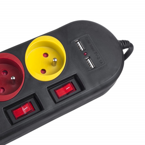 MACLEAN LISTWA ZASILAJĄCA 4 GNIAZDA 2XUSB MCE229B - Galeria zdjęcie 4