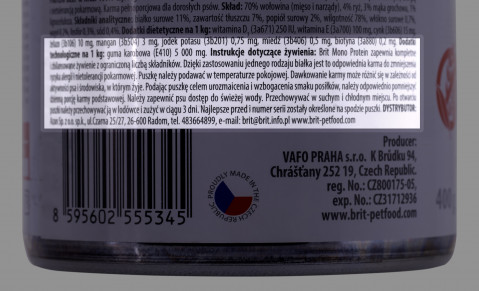BRIT Mono Protein Beef & Rice - mokra karma dla psa - 400g - Galeria zdjęcie 3
