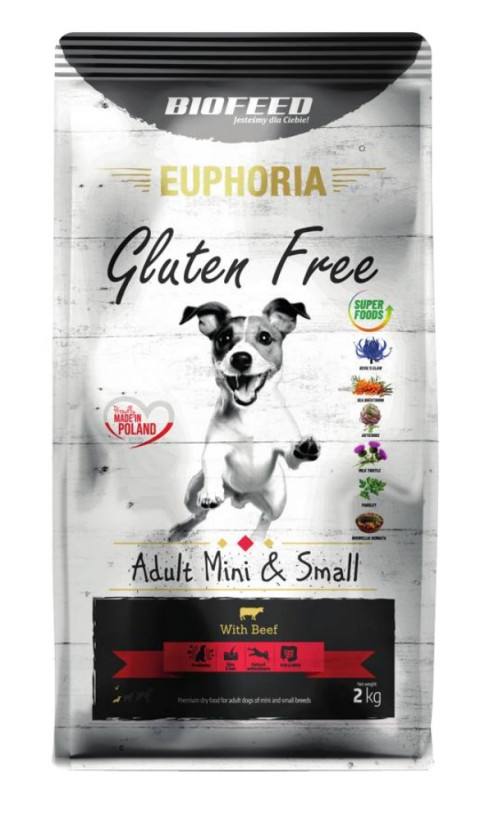 BIOFEED Euphoria Gluten Free Adult mini & small Wołowina - sucha karma dla psa - 2 kg - Galeria zdjęcie 1