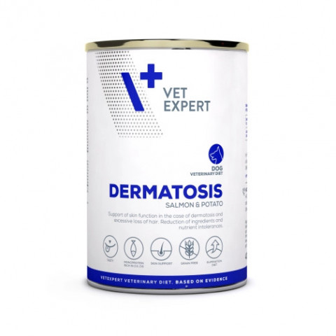 VET EXPERT Veterinary Diet Dermatosis Dog Salmon & Potato - mokra karma dla psa - 400g - Galeria zdjęcie 2