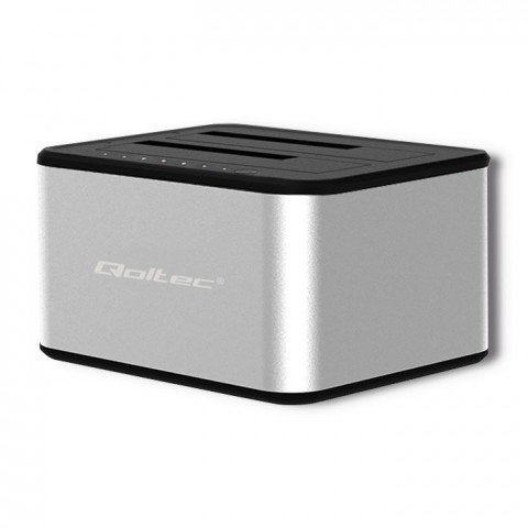QOLTEC STACJA DOKUJĄCA DYSKÓW 2XHDD/SSD | USB 3.0 - Galeria zdjęcie 2
