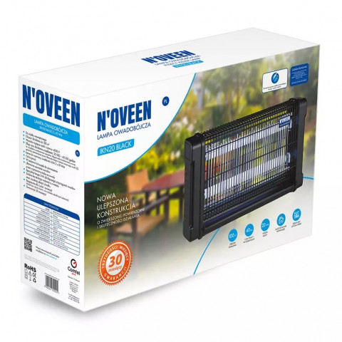 Lampa owadobójcza NOVEEN IKN20 Black 2x10 Wat - Galeria zdjęcie 2
