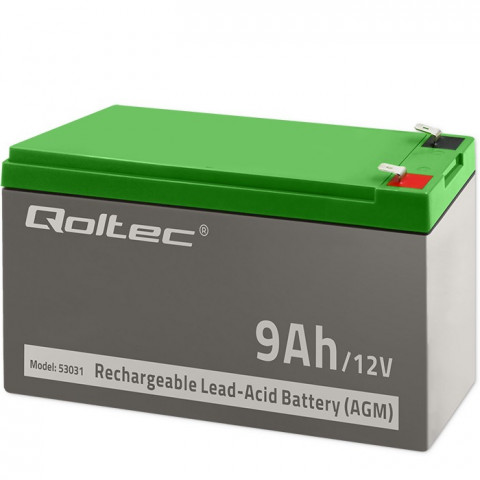 QOLTEC AKUMULATOR ŻELOWY 12V | 9AH | MAX.90A | AGM - Galeria zdjęcie 8