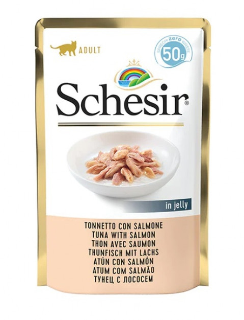 SCHESIR dla kotów Single Dish Tuńczyk z Łososiem 50g - Galeria zdjęcie 1